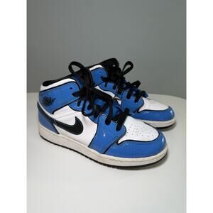 Nike Air Jordan 1 SE Mid Signal Blue Shoes Youth Size 4.5Y Youth